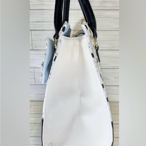 Betsy Johnson Blue Bow with Polka Dots Satchel - Picture 9 of 9